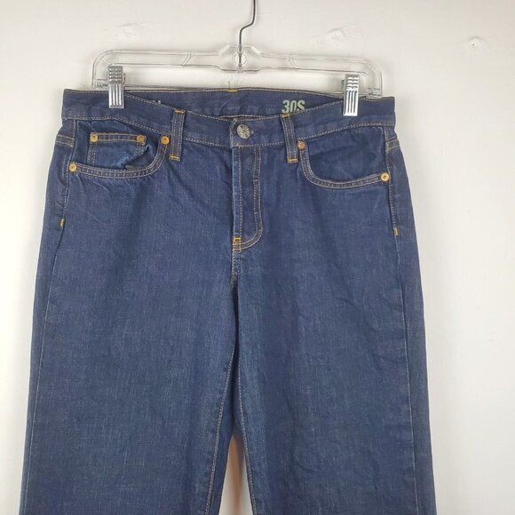 J Crew Boy Jean Women Size 30‎ S Button Fly Stretch Denim Dark Wash - Picture 12 of 13